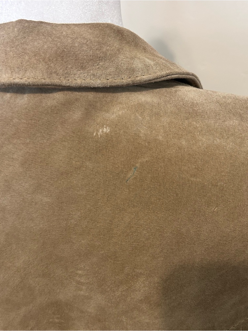 L’Americaine Los Angeles Vintage Tan Pig Suede Leather Fringe Western Jacket - Picture 7 of 14